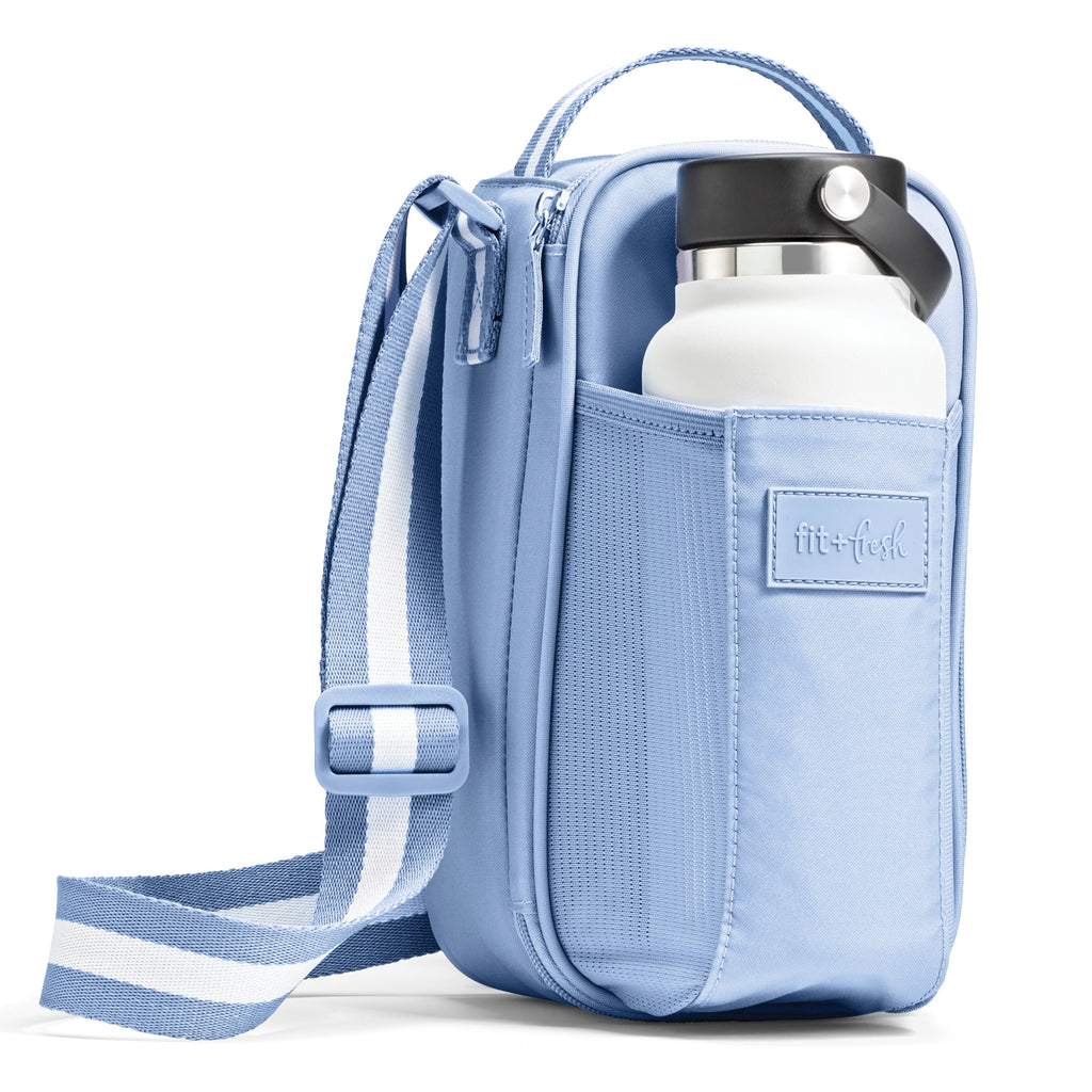 Nina Water Bottle Cooler Crossbody Bag, Cornflower
