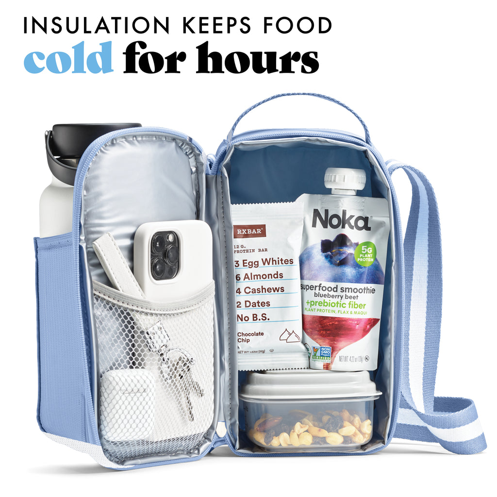 Nina Water Bottle Cooler Crossbody Bag, Cornflower