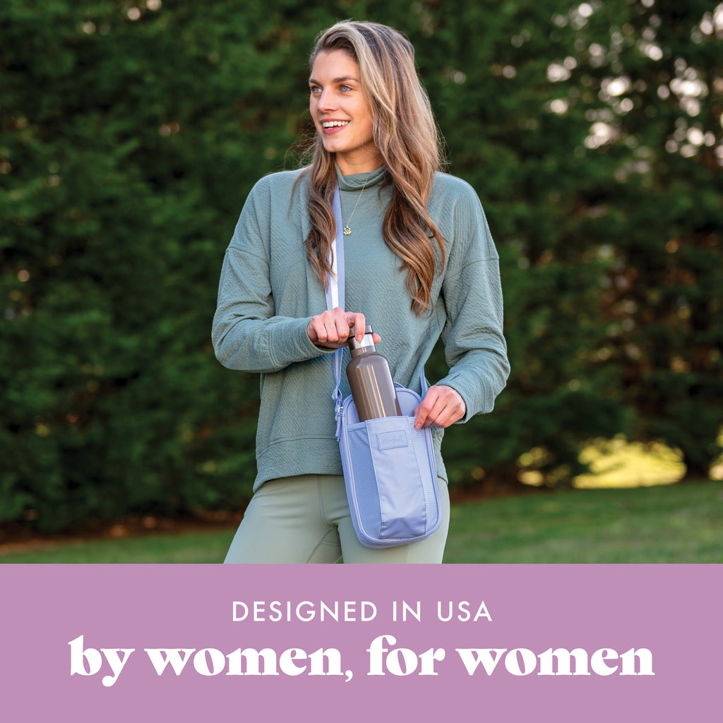 Nina Water Bottle Cooler Crossbody Bag, Cornflower