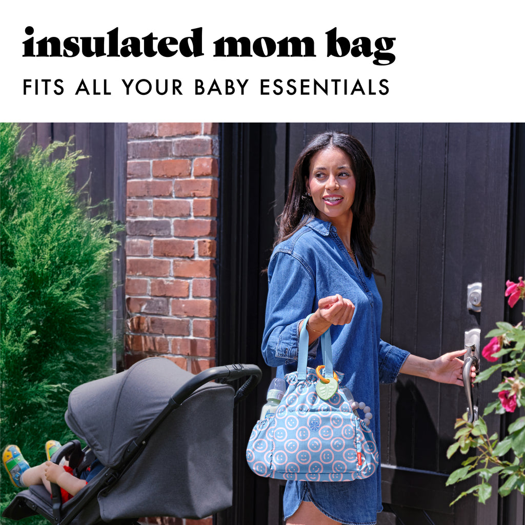 Cromwell Cinch Lunch Tote with Lunch Kit, Bubble Gum Smiles