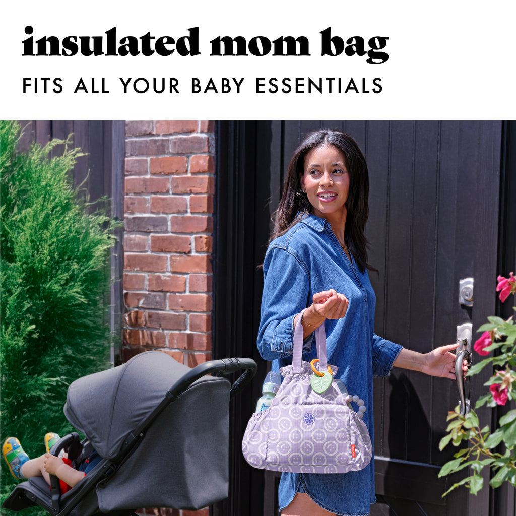 Cromwell Cinch Lunch Tote with Lunch Kit, Lavender Smiles