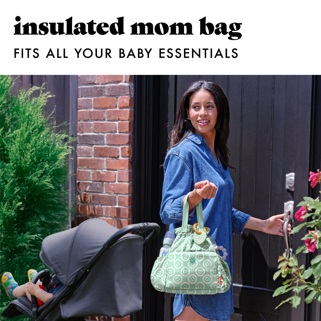 Cromwell Cinch Lunch Tote with Lunch Kit, Mint Smiles