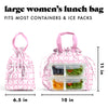 Cromwell Cinch Lunch Tote with Lunch Kit, Pink Smiles