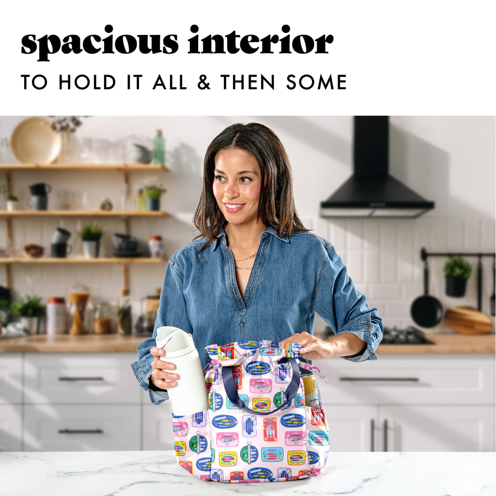 Cromwell Cinch Lunch Tote with Lunch Kit, Assorted Sardine Cans