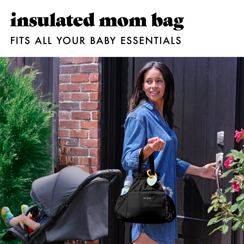 Cromwell Cinch Lunch Tote with Lunch Kit, Black