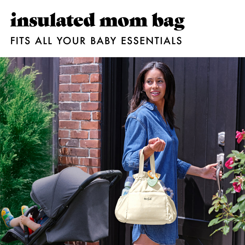 Cromwell Cinch Lunch Tote with Lunch Kit, Ivory Daisy