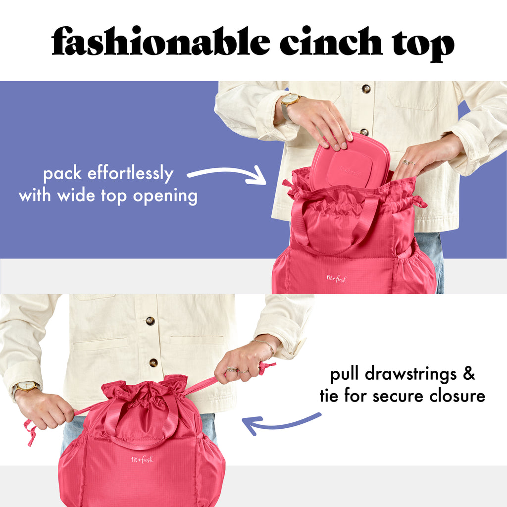 Cromwell Cinch Lunch Tote with Lunch Kit, Watermelon