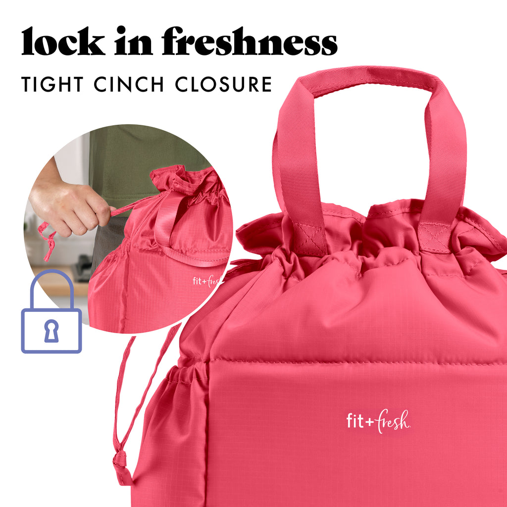 Cromwell Cinch Lunch Tote with Lunch Kit, Watermelon