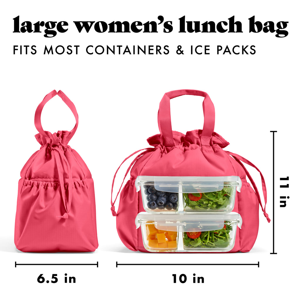 Cromwell Cinch Lunch Tote with Lunch Kit, Watermelon