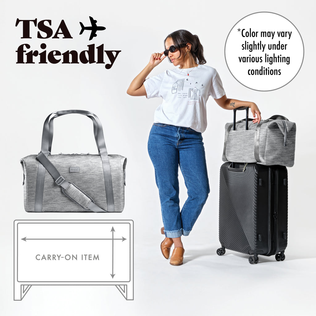 Neoprene Adult Travel Duffel, Heather Gray