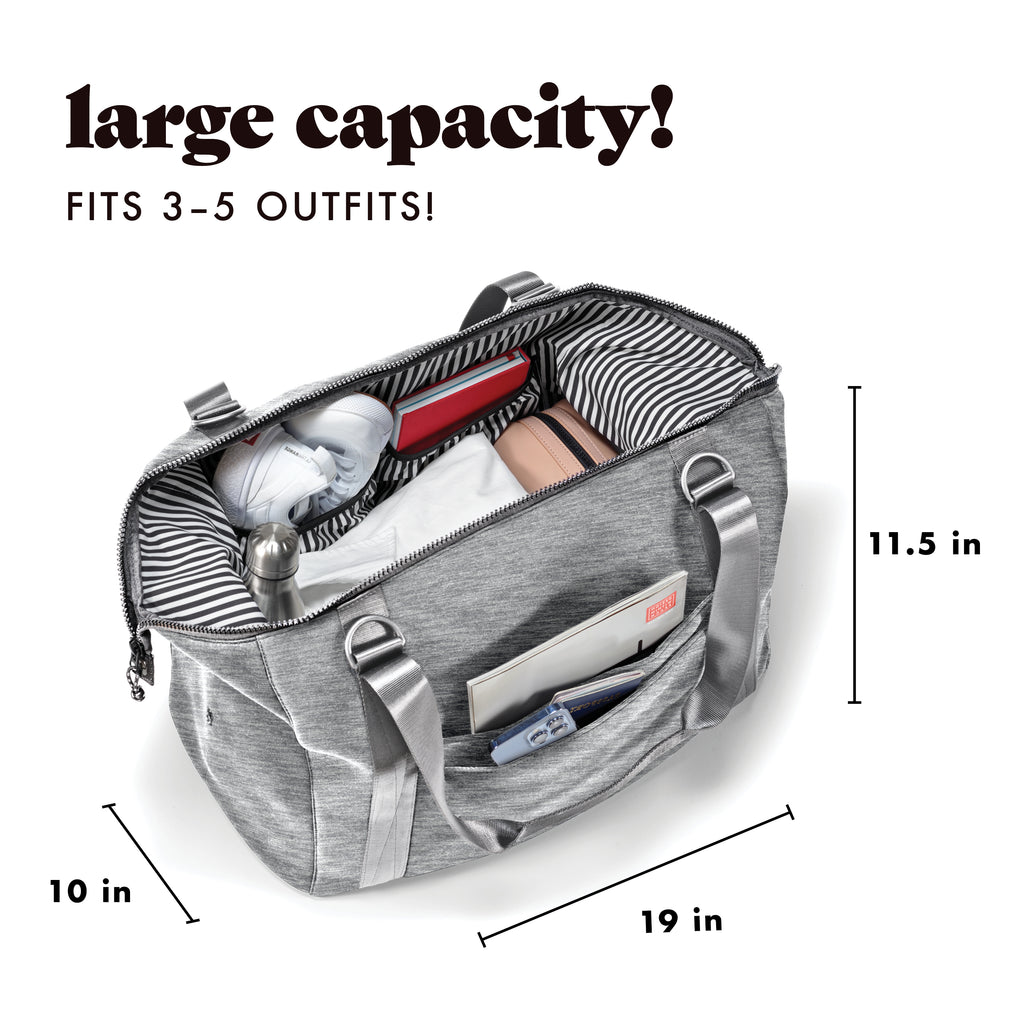 Neoprene Adult Travel Duffel, Heather Gray