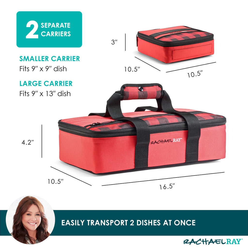 Rachael Ray Lasagna Lugger Duo, Red Buffalo Check