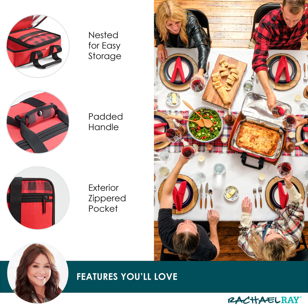 Rachael Ray Lasagna Lugger Duo, Red Buffalo Check