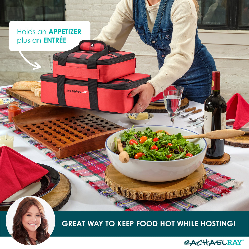 Rachael Ray Lasagna Lugger Duo, Red Buffalo Check