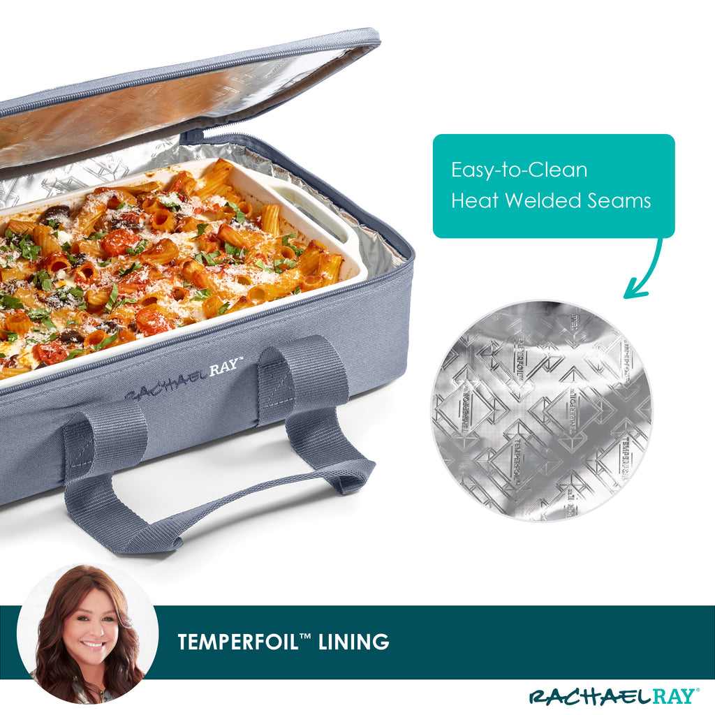 Rachael Ray Lasagna Lugger Duo, Slate Stripe