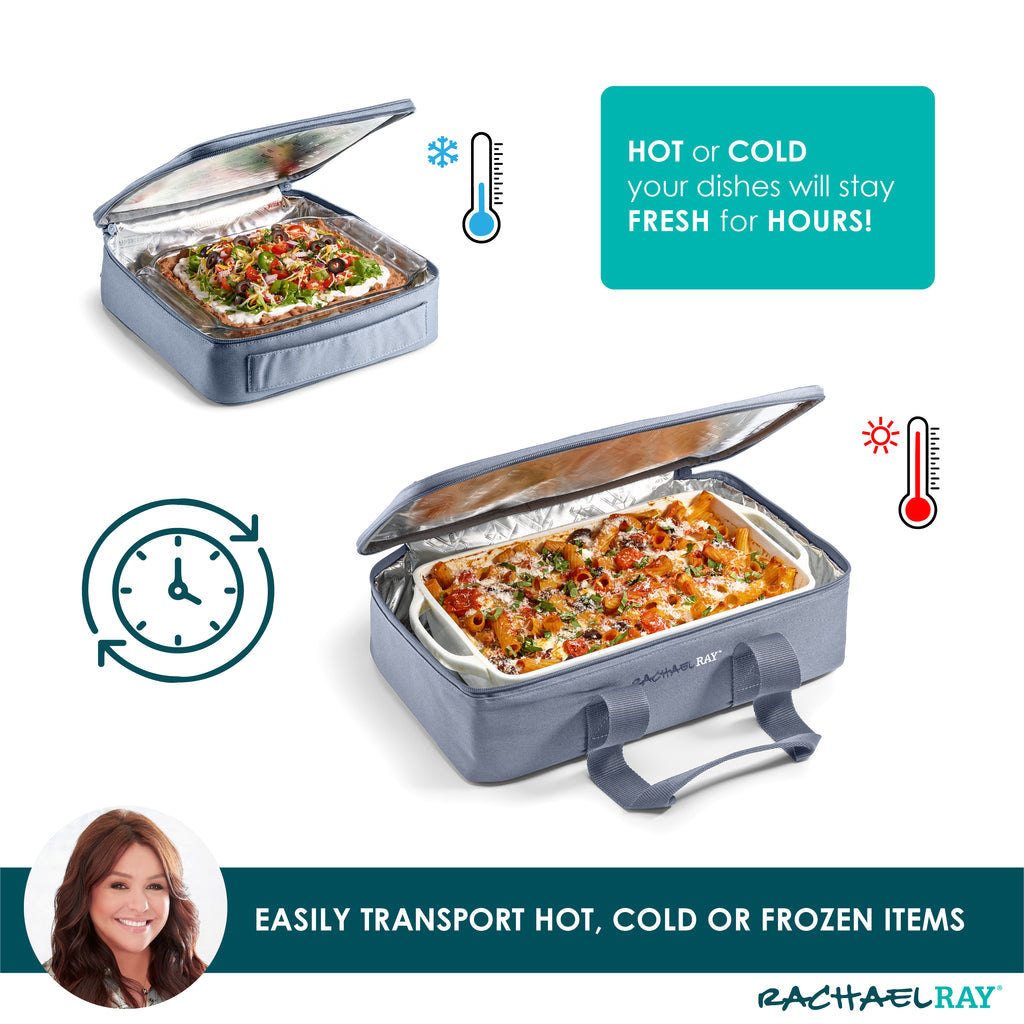 Rachael Ray Lasagna Lugger Duo, Slate Stripe