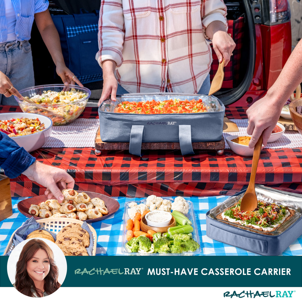 Rachael Ray Lasagna Lugger Duo, Slate Stripe