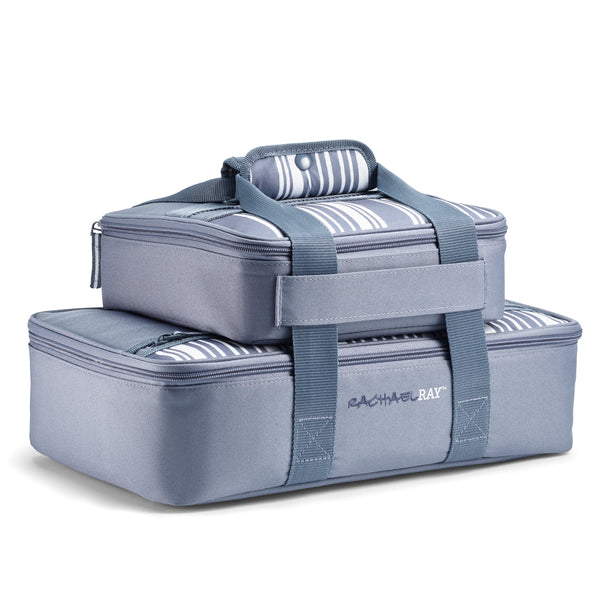 Rachael Ray Lasagna Lugger Duo, Slate Stripe