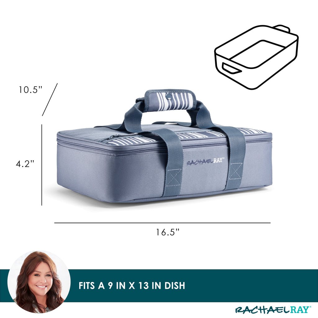 Rachael Ray Original Lasagna Lugger, Slate Stripe
