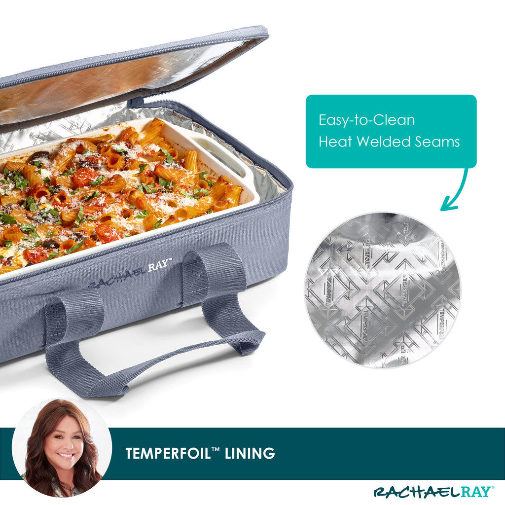 Rachael Ray Original Lasagna Lugger, Slate Stripe