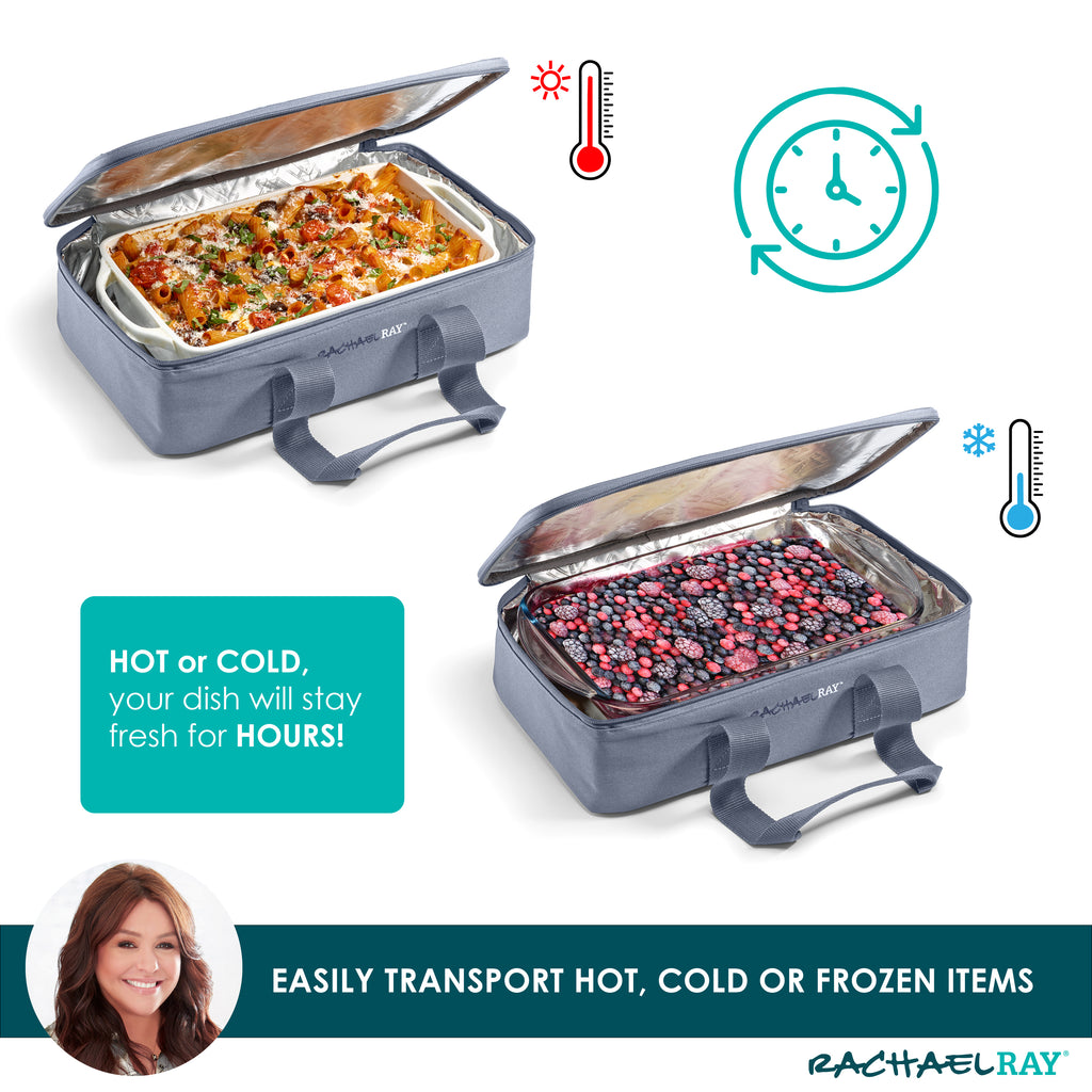 Rachael Ray Original Lasagna Lugger, Slate Stripe