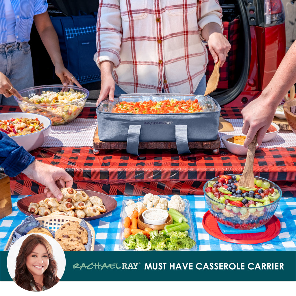 Rachael Ray Original Lasagna Lugger, Slate Stripe