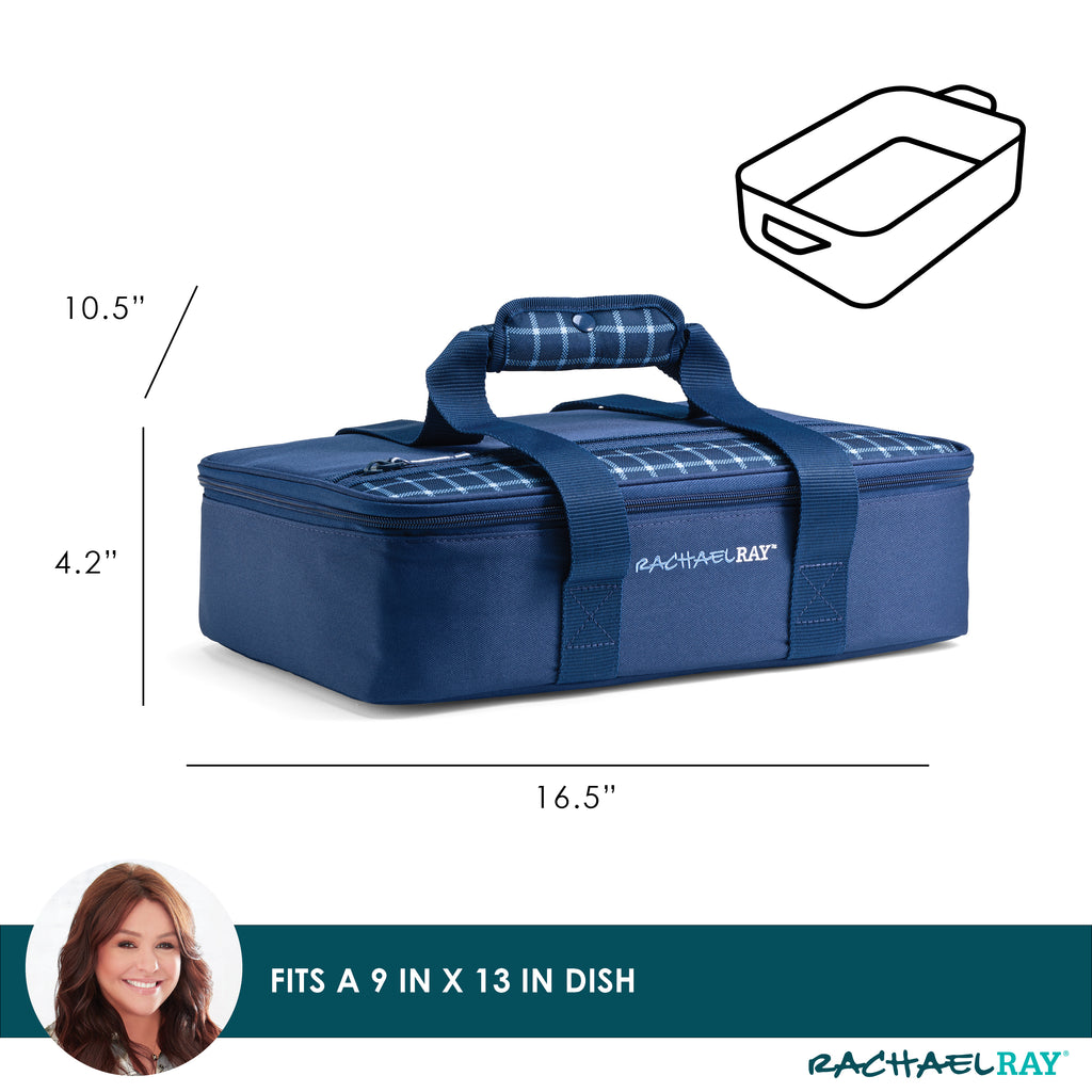 Rachael Ray Original Lasagna Lugger, Navy Gingham