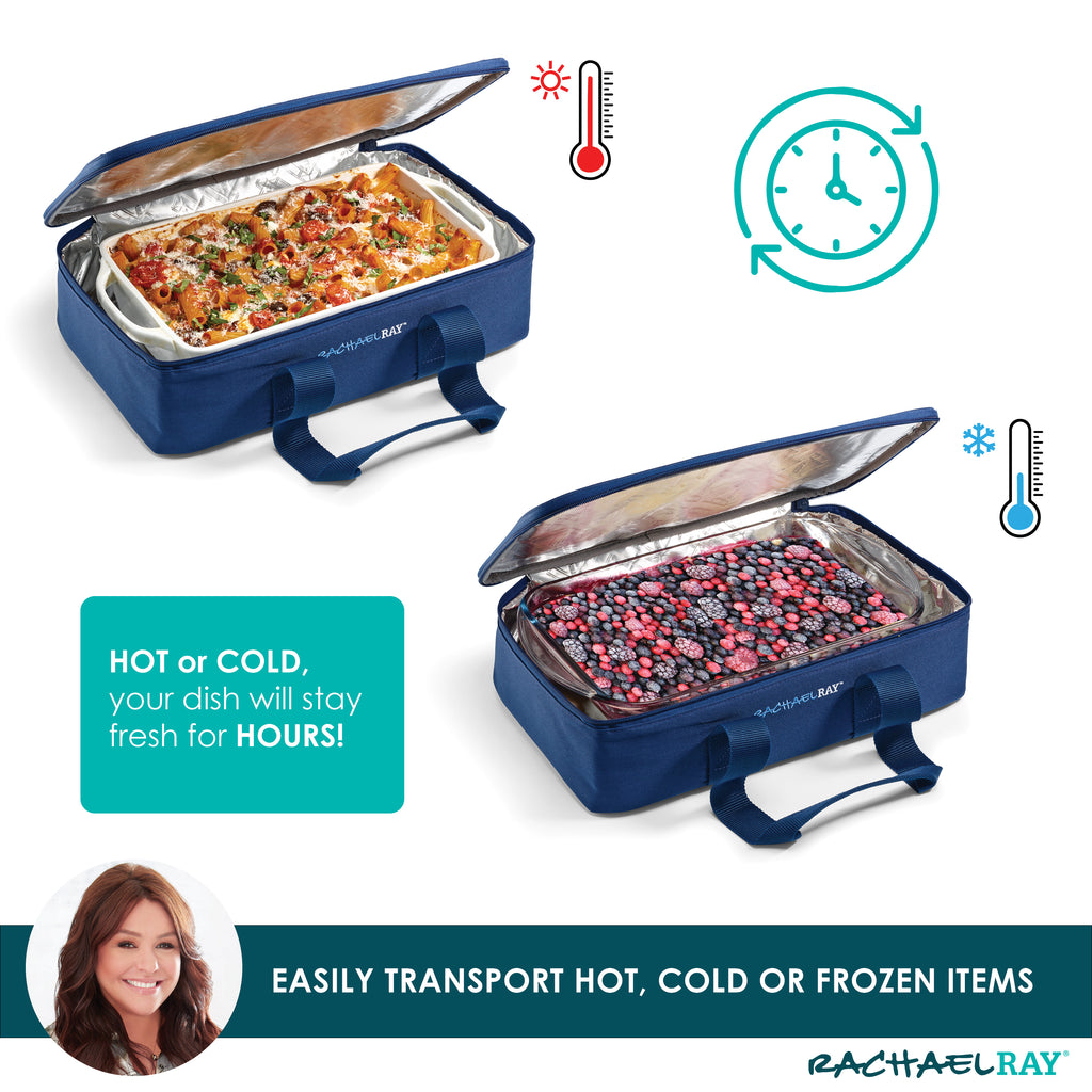 Rachael Ray Original Lasagna Lugger, Navy Gingham