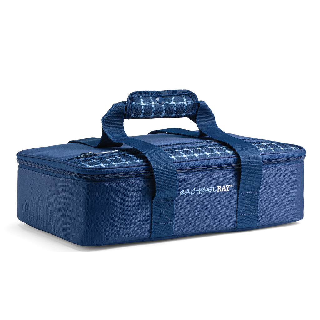 Rachael Ray Original Lasagna Lugger, Navy Gingham