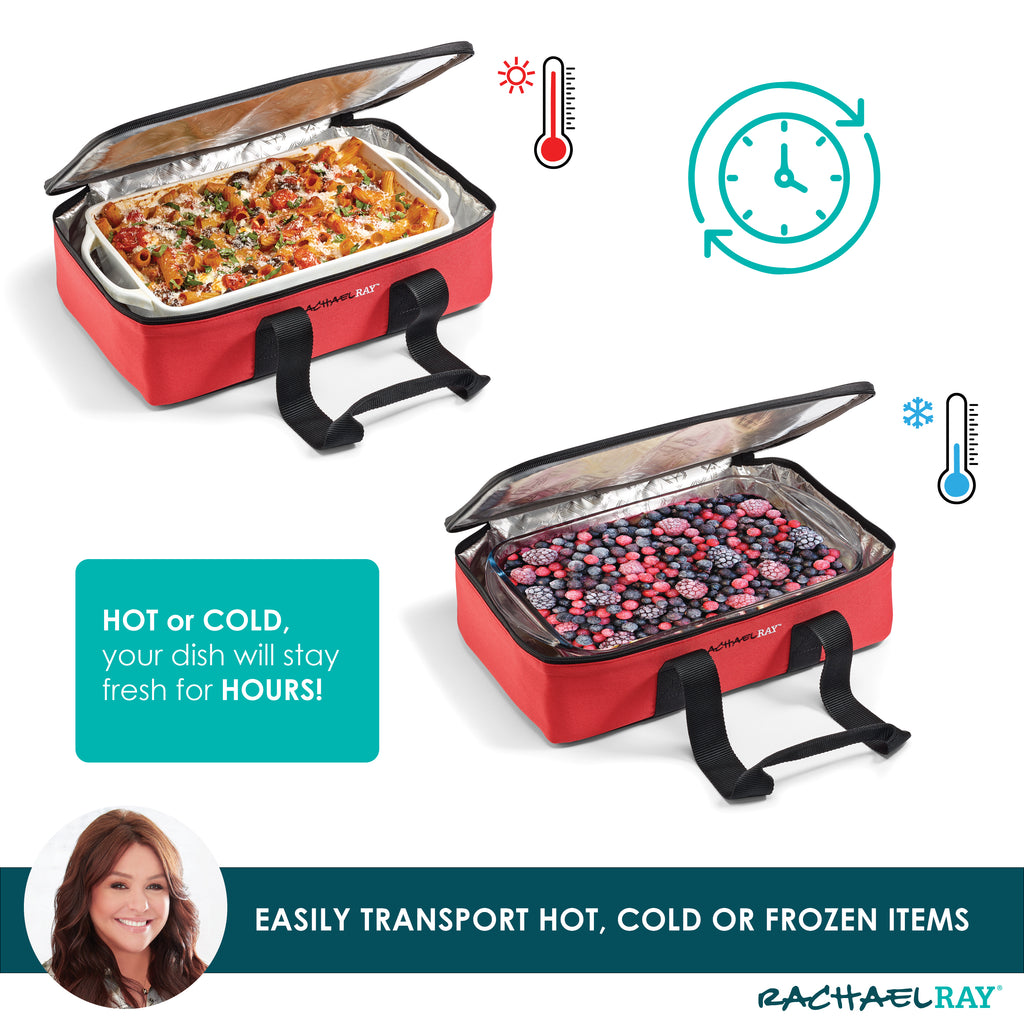 Rachael Ray Original Lasagna Lugger, Red Buffalo Check