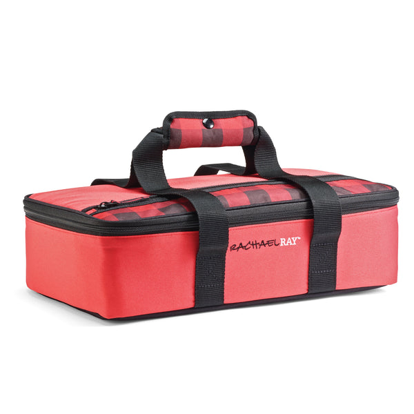 Rachael Ray Original Lasagna Lugger, Red Buffalo Check