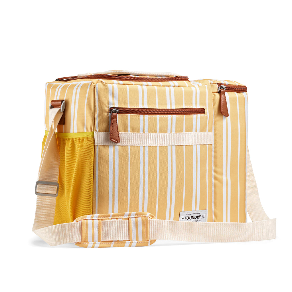 Dual Compartment Cooler, Golden Summer Stripe