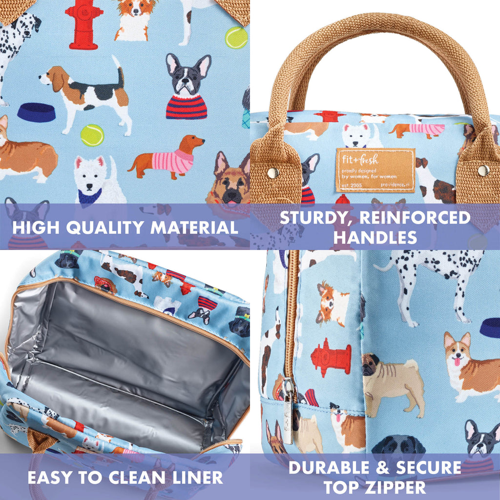 Bloomington Lunch Bag with Lunch Kit, Dog Breeds