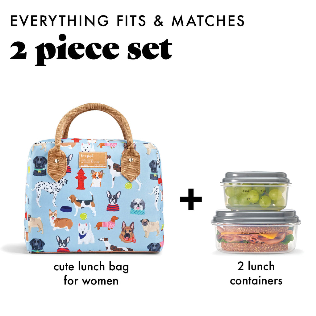 Bloomington Lunch Bag with Lunch Kit, Dog Breeds