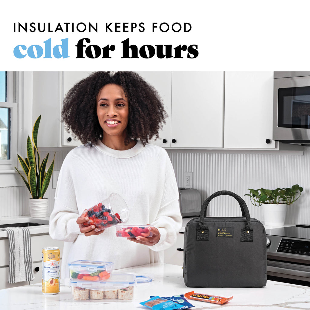 Bloomington Lunch Bag with Lunch Kit, Black