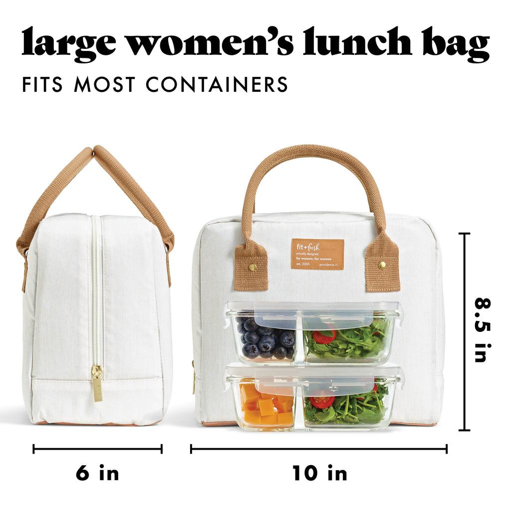 Bloomington Lunch Bag with Lunch Kit, Ivory Woven