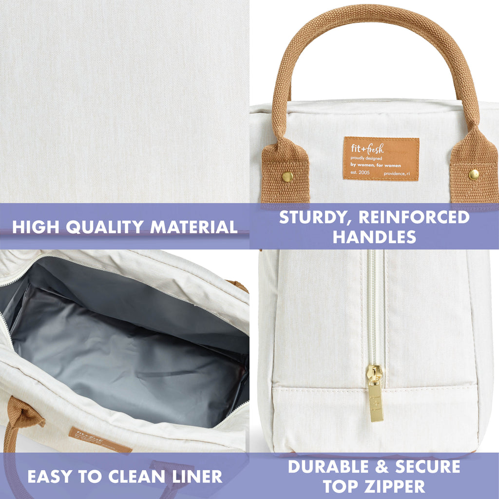 Bloomington Lunch Bag with Lunch Kit, Ivory Woven