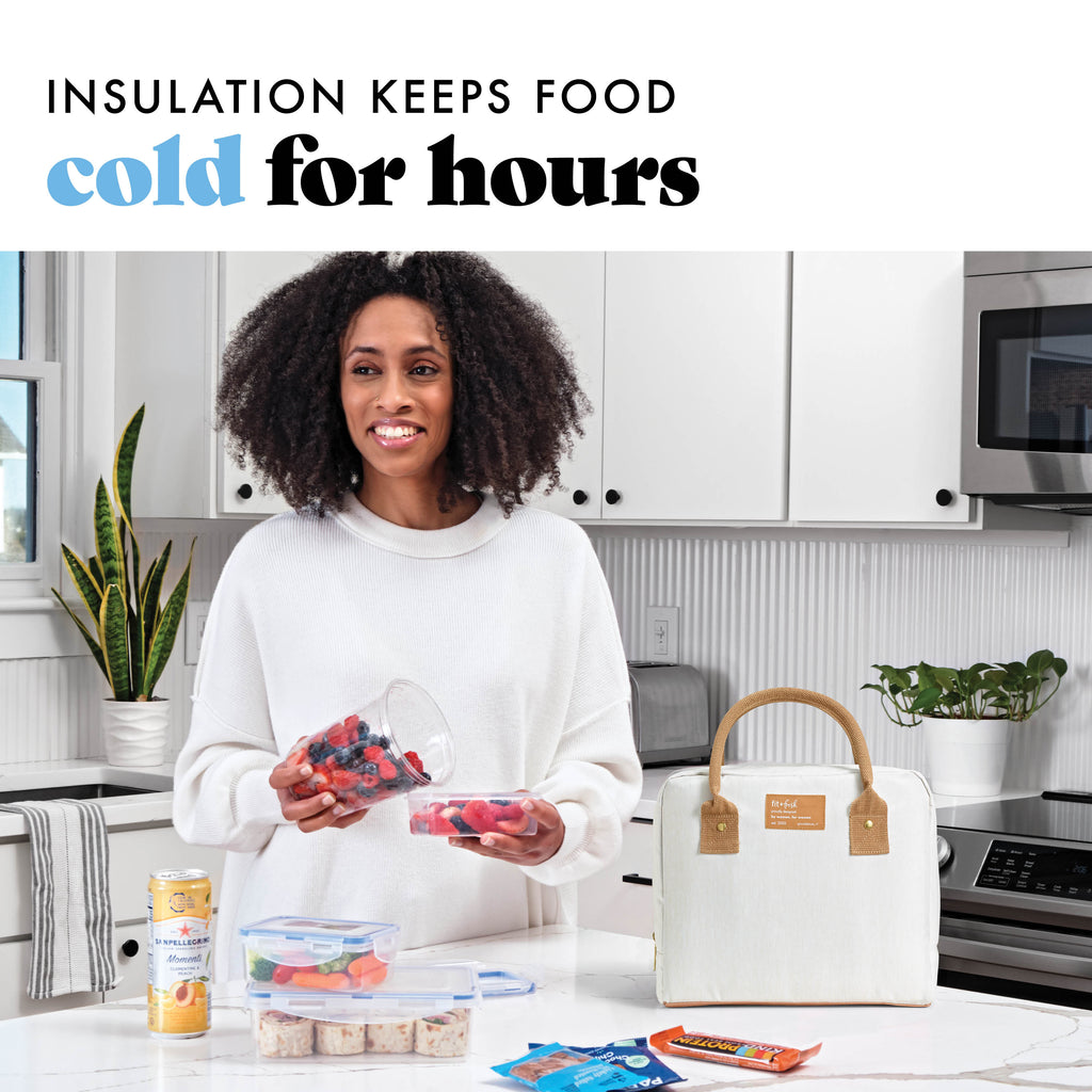 Bloomington Lunch Bag with Lunch Kit, Ivory Woven