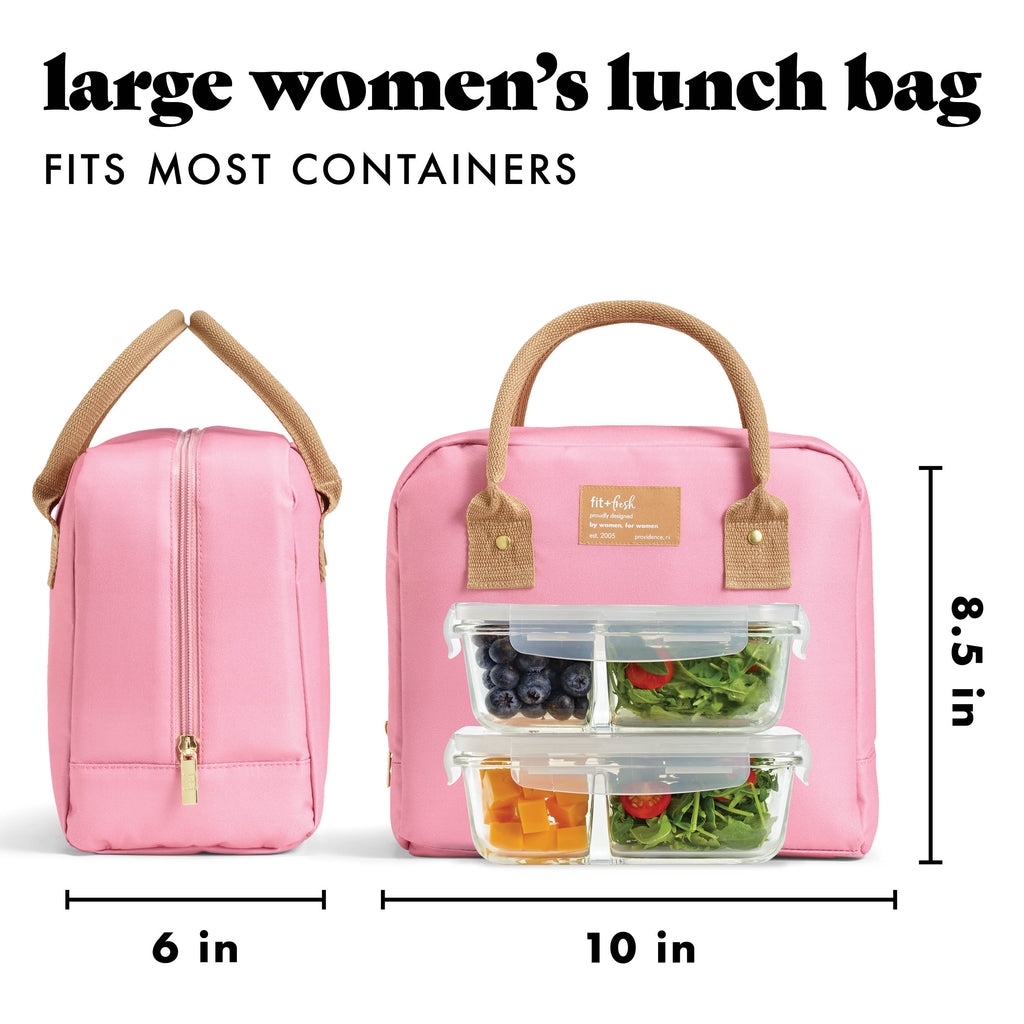 Bloomington Lunch Bag with Lunch Kit, Dusty Rose