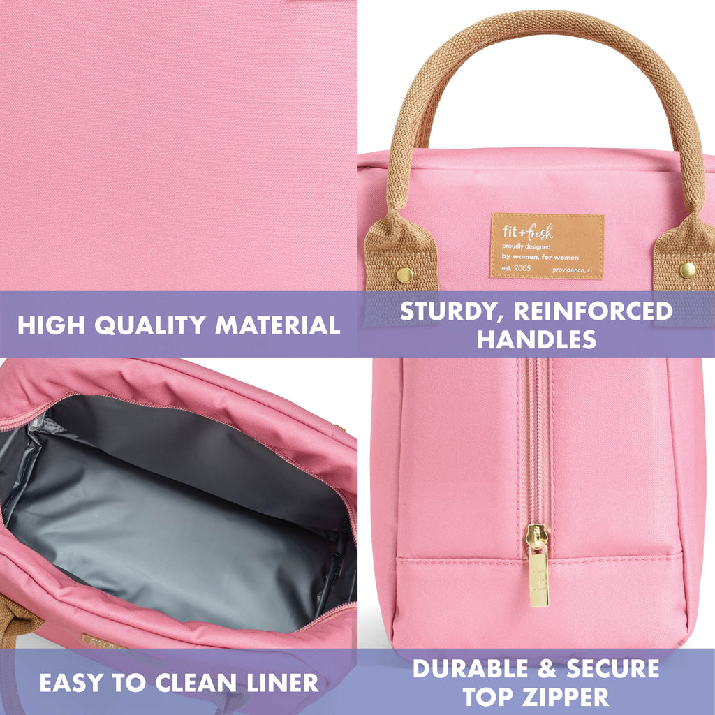 Bloomington Lunch Bag with Lunch Kit, Dusty Rose