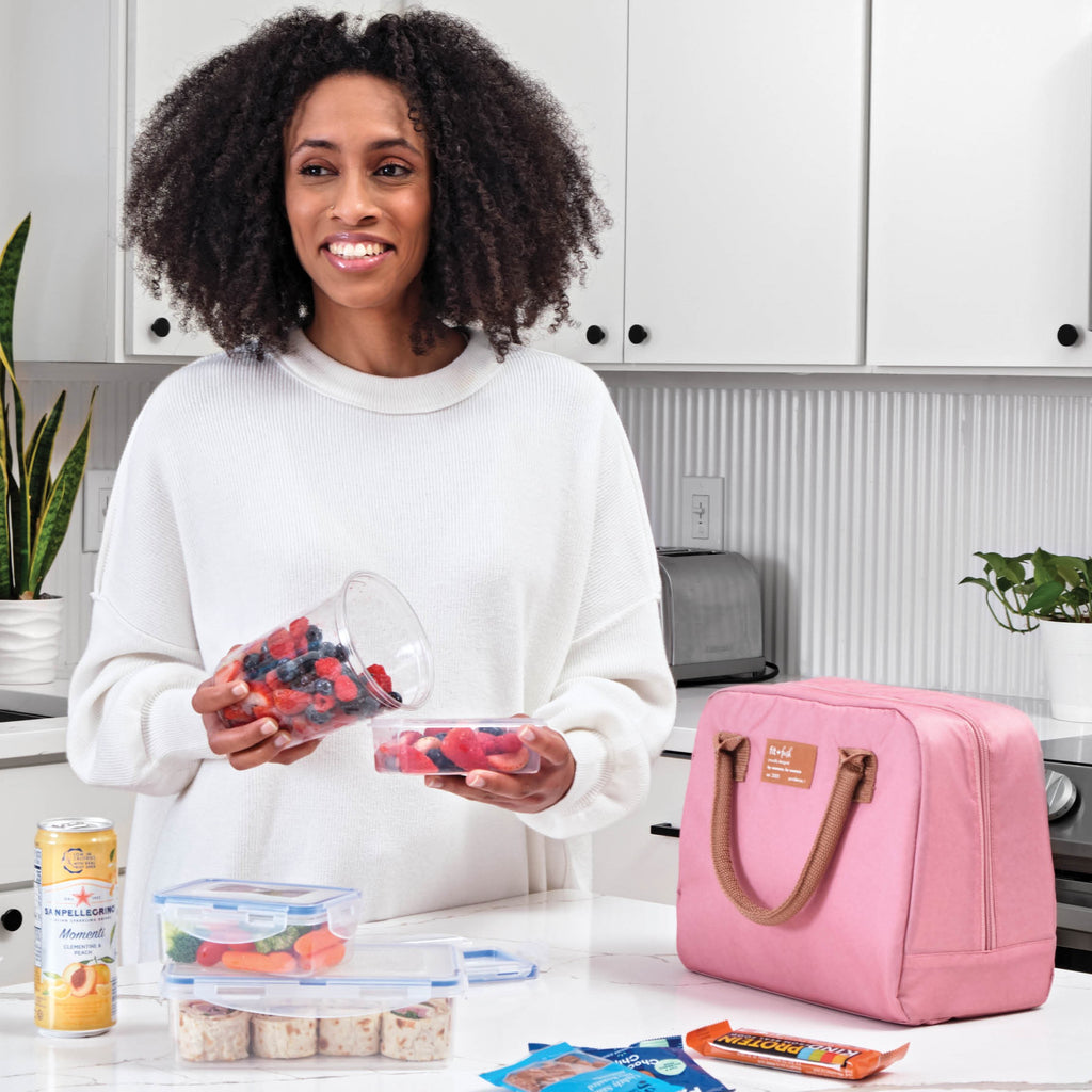 Bloomington Lunch Bag, Dusty Rose – Fit Fresh Online Store