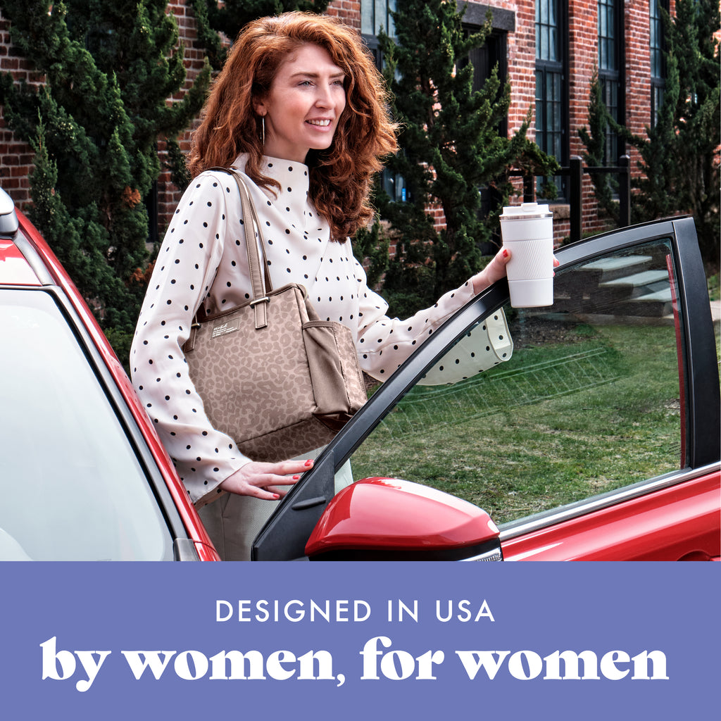 Copley Lunch Bag with Lunch Kit, Mocha Feline Fine