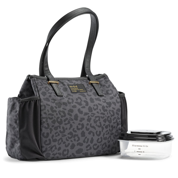 Copley Lunch Bag with Lunch Kit, Black Feline Fine