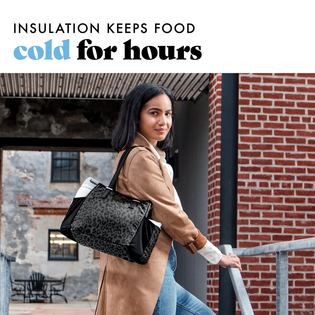 Copley Lunch Bag with Lunch Kit, Black Feline Fine