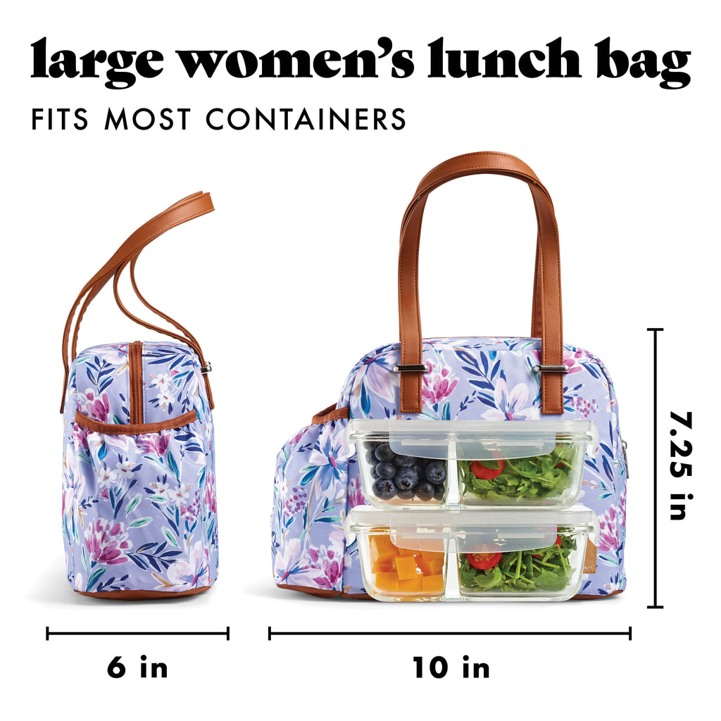Laketown Lunch Bag, Tulane Floral Lilac