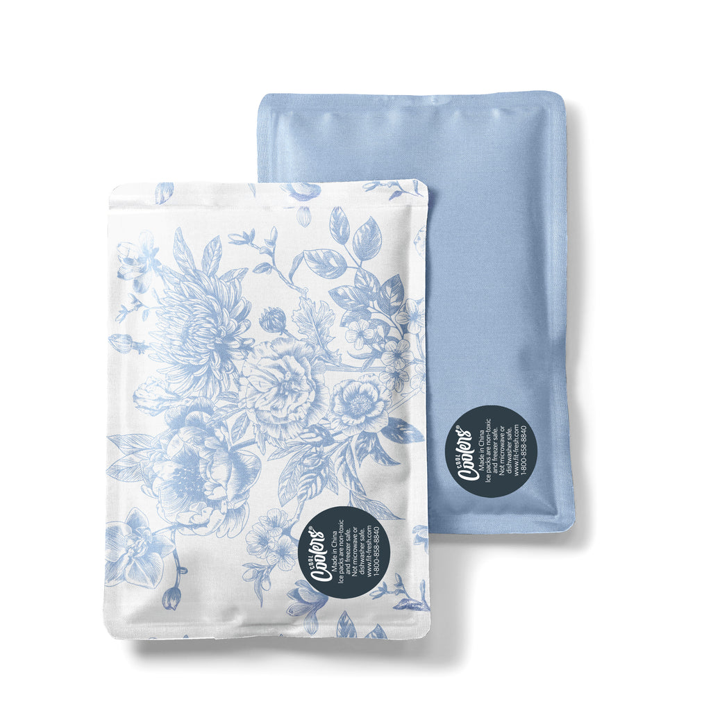 Cool Coolers Soft Ice, Cornflower Blue Floral Toile