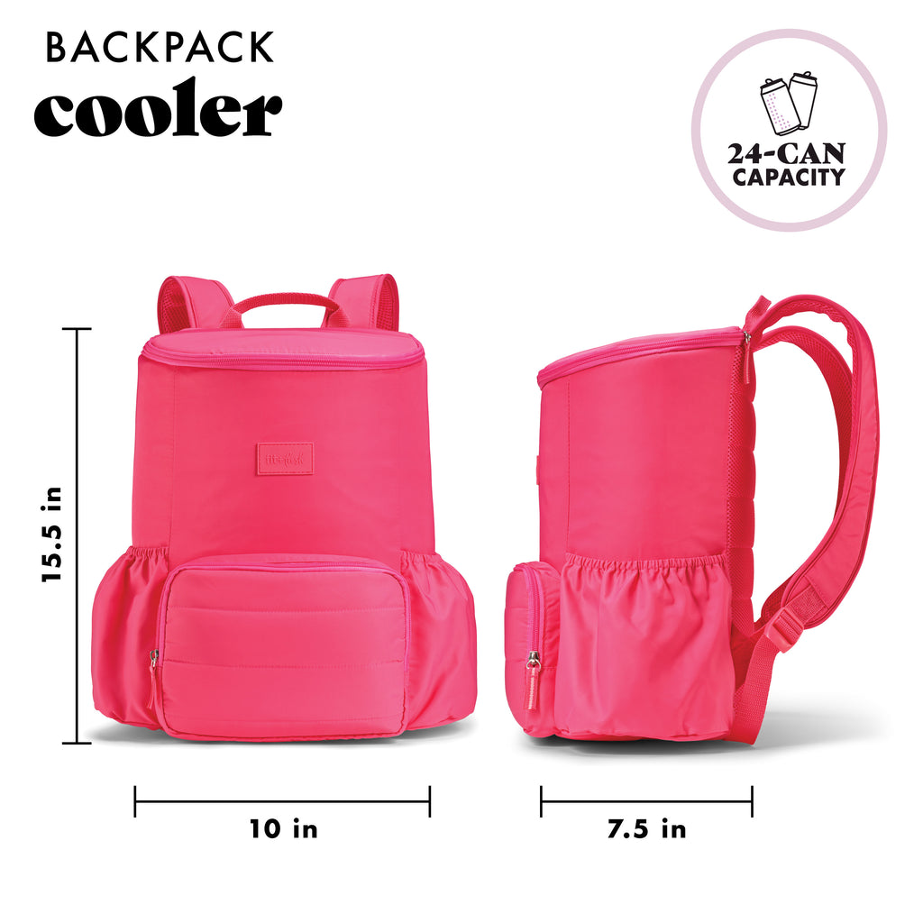 Izzy Backpack Cooler, Hot Pink