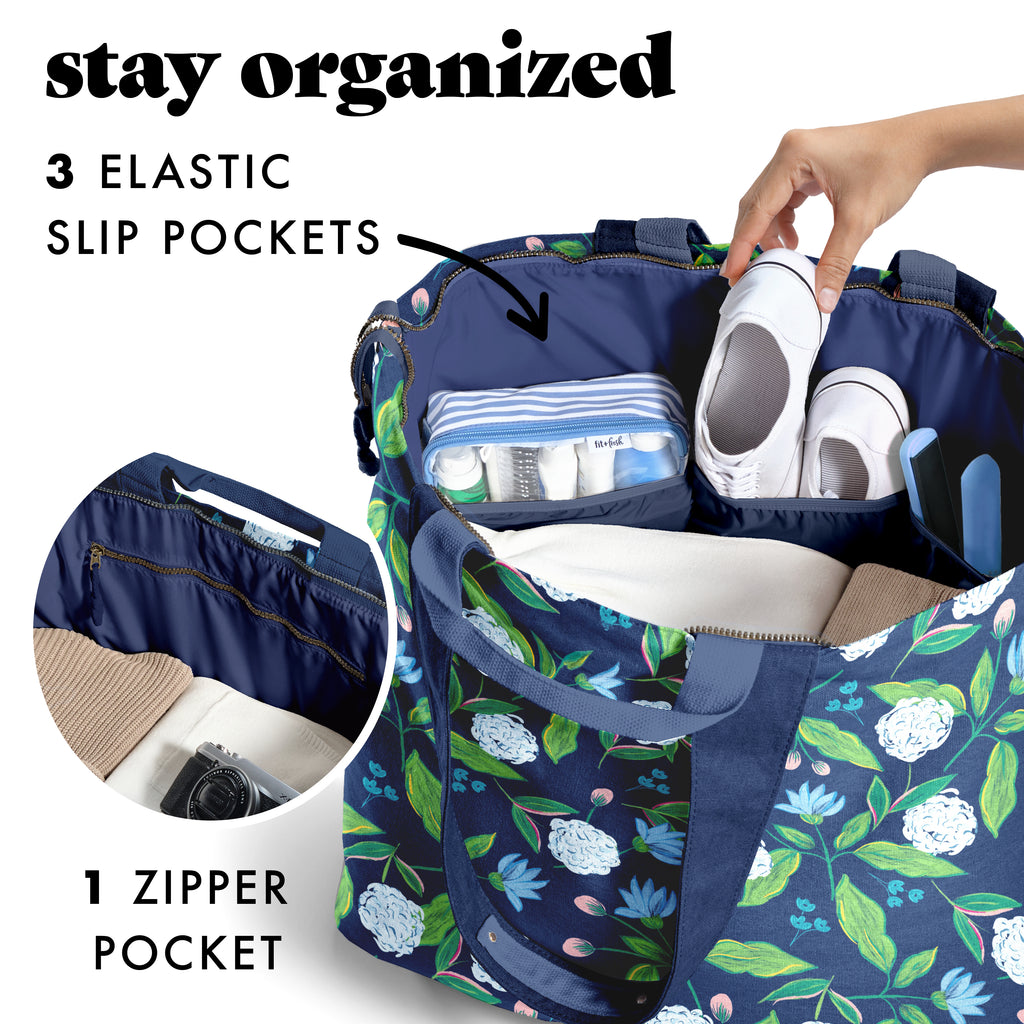 All The Things XL Travel Tote Bag, Hydrangeas