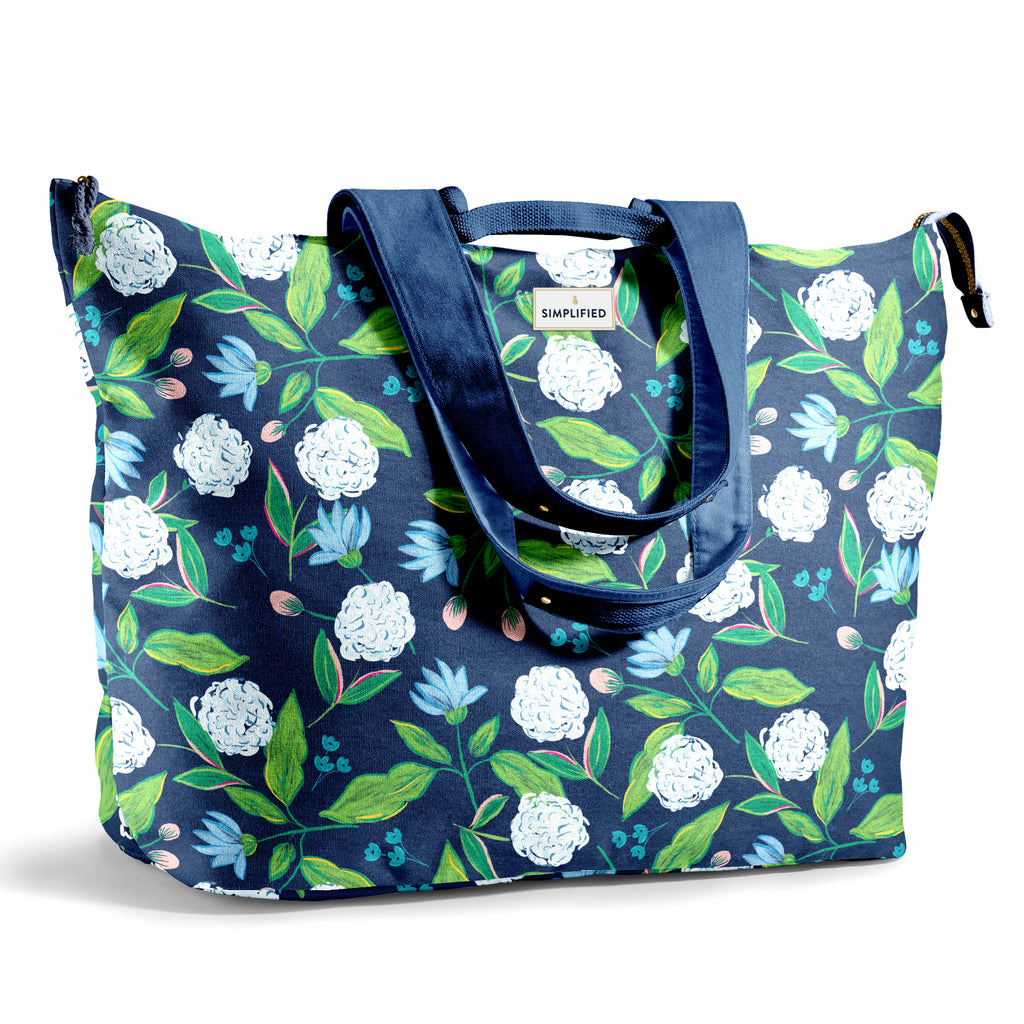 All The Things XL Travel Tote Bag, Hydrangeas