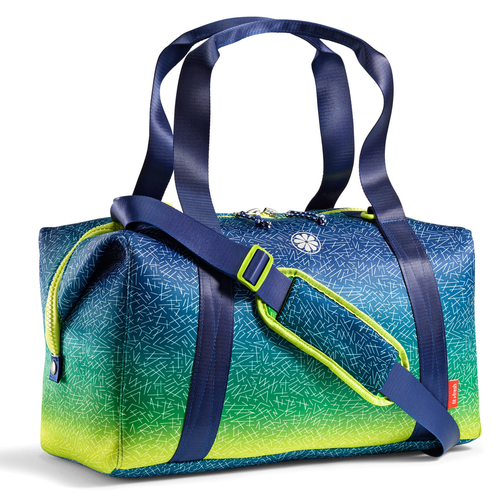 Neoprene Kids Travel Duffel, Blue Green